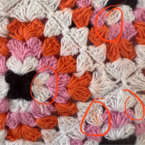 Bershka Orange White Pink Black Crochet Cutout Dress K-14 - Picture 7 of 13